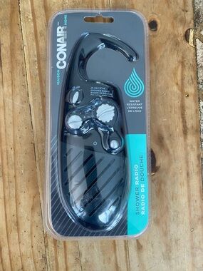 CONAIR Black Water-Resistant Shower Radio